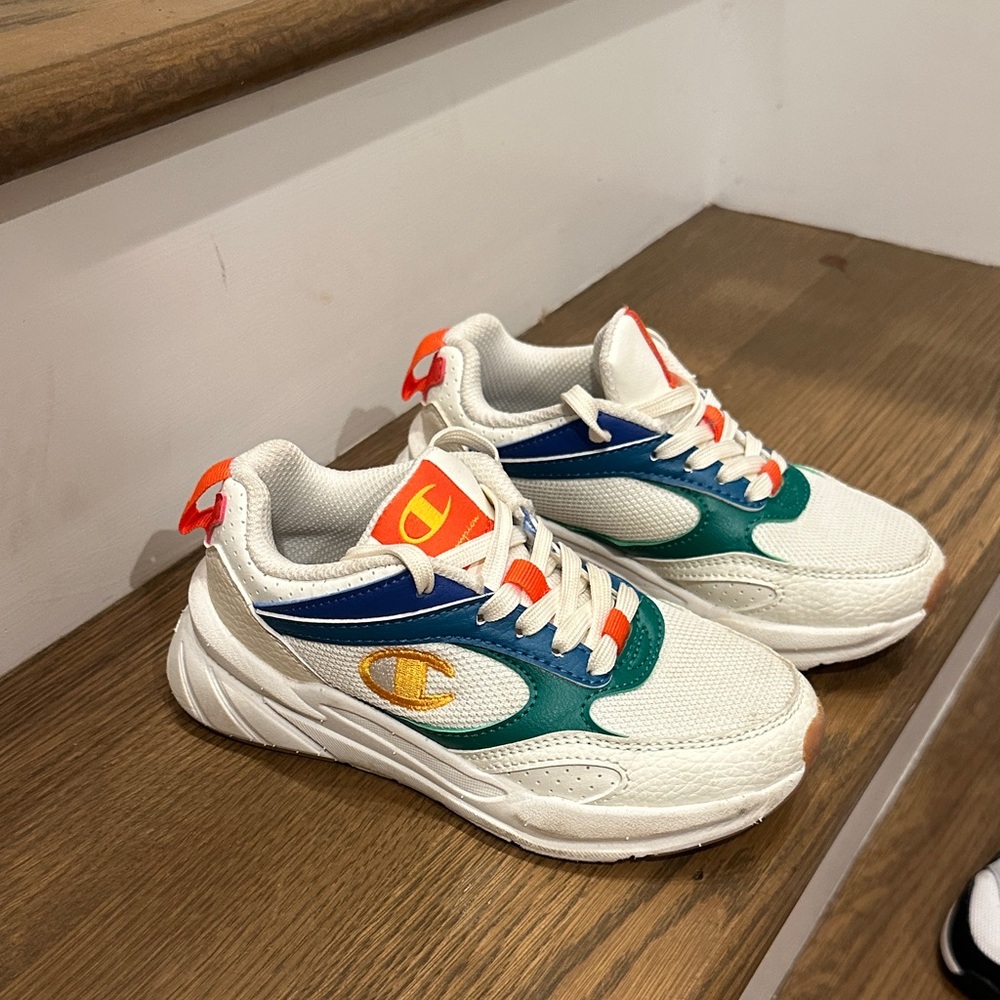 Champion Boys 12 Cream, Blue, Green Yellow, Orange Red  Athletic Shoes